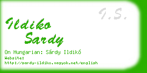 ildiko sardy business card